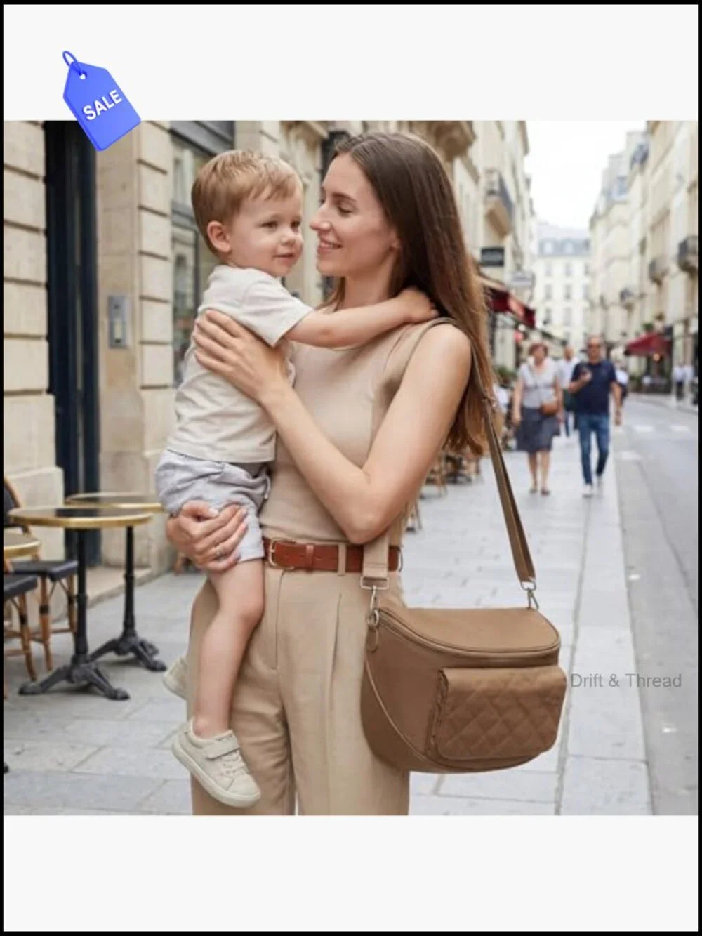Mini Diaper Bag Crossbody with Changing Pad Nylon Waterproof